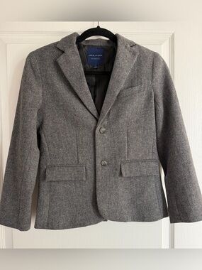 💖A set of Janie and Jack Blazer and Pant: Grey Herringbone